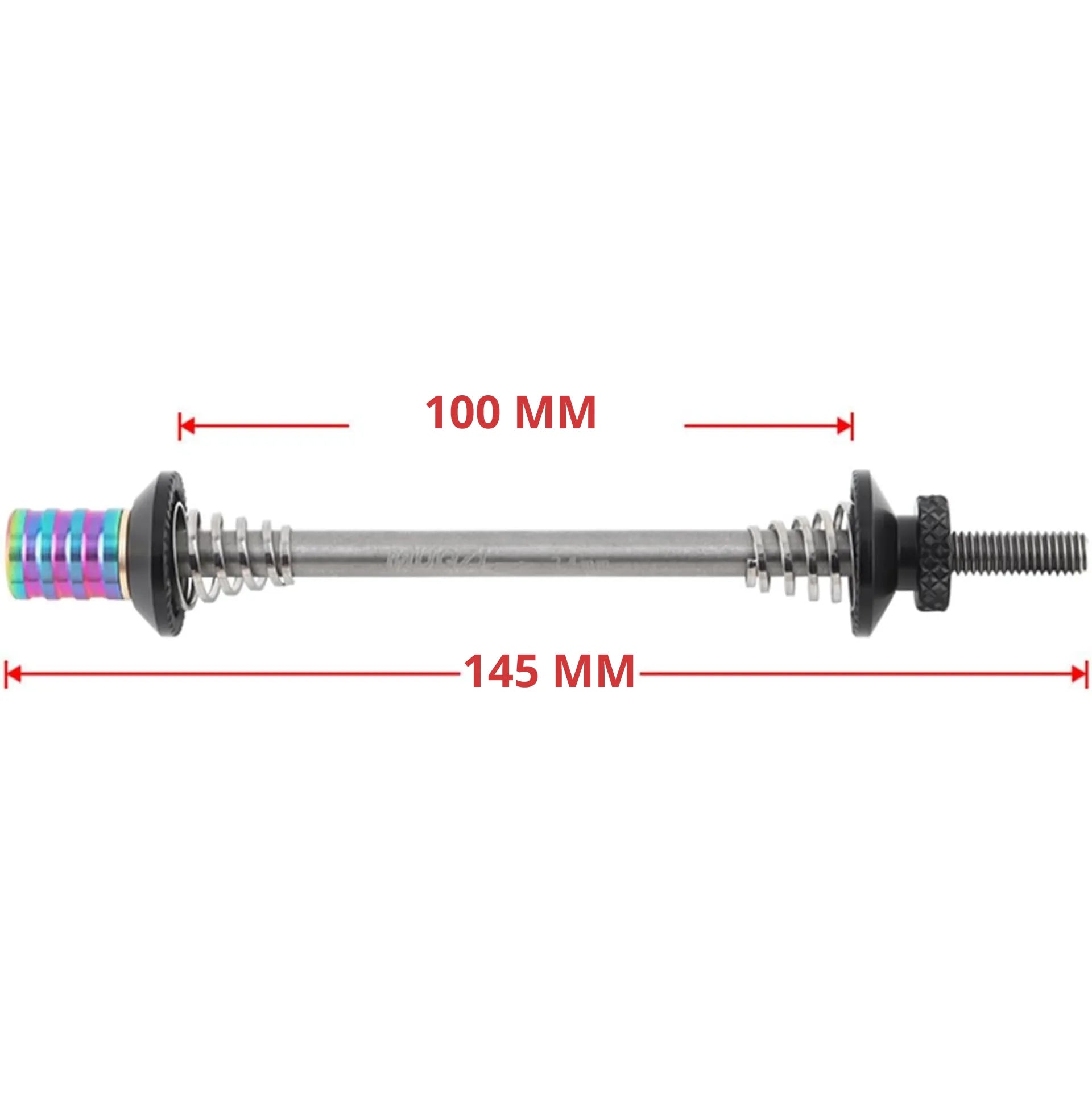Axe de roue arrière à serrage rapide vélo – Alliage titane/aluminium, 100 mm – vue 6