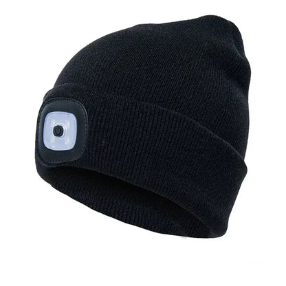 Bonnet unisexe avec lumière LED intégrée amovible - Rechargeable USB (hiver et activités nocturnes) – vue 4