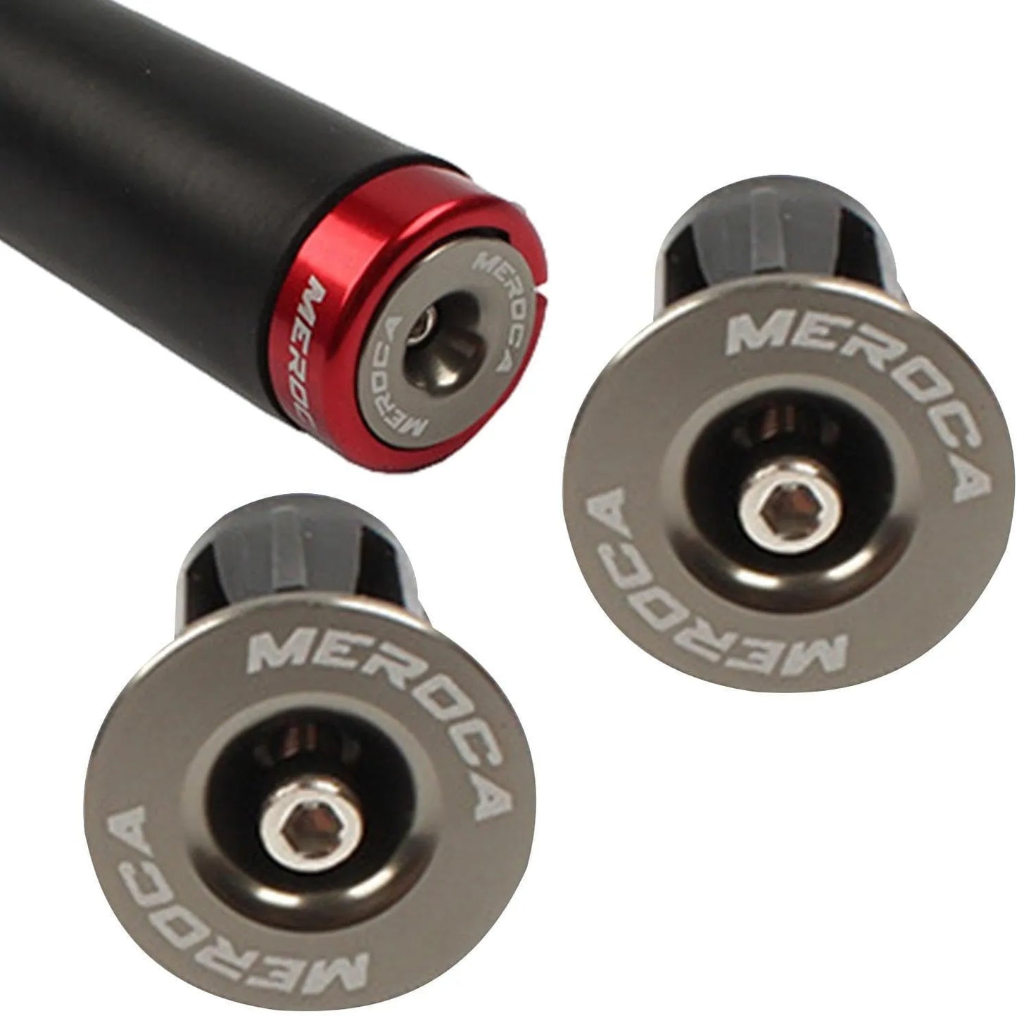 Bouchons de cintre vélo – 22 à 24 mm – Vis M4 – Gris – vue 4