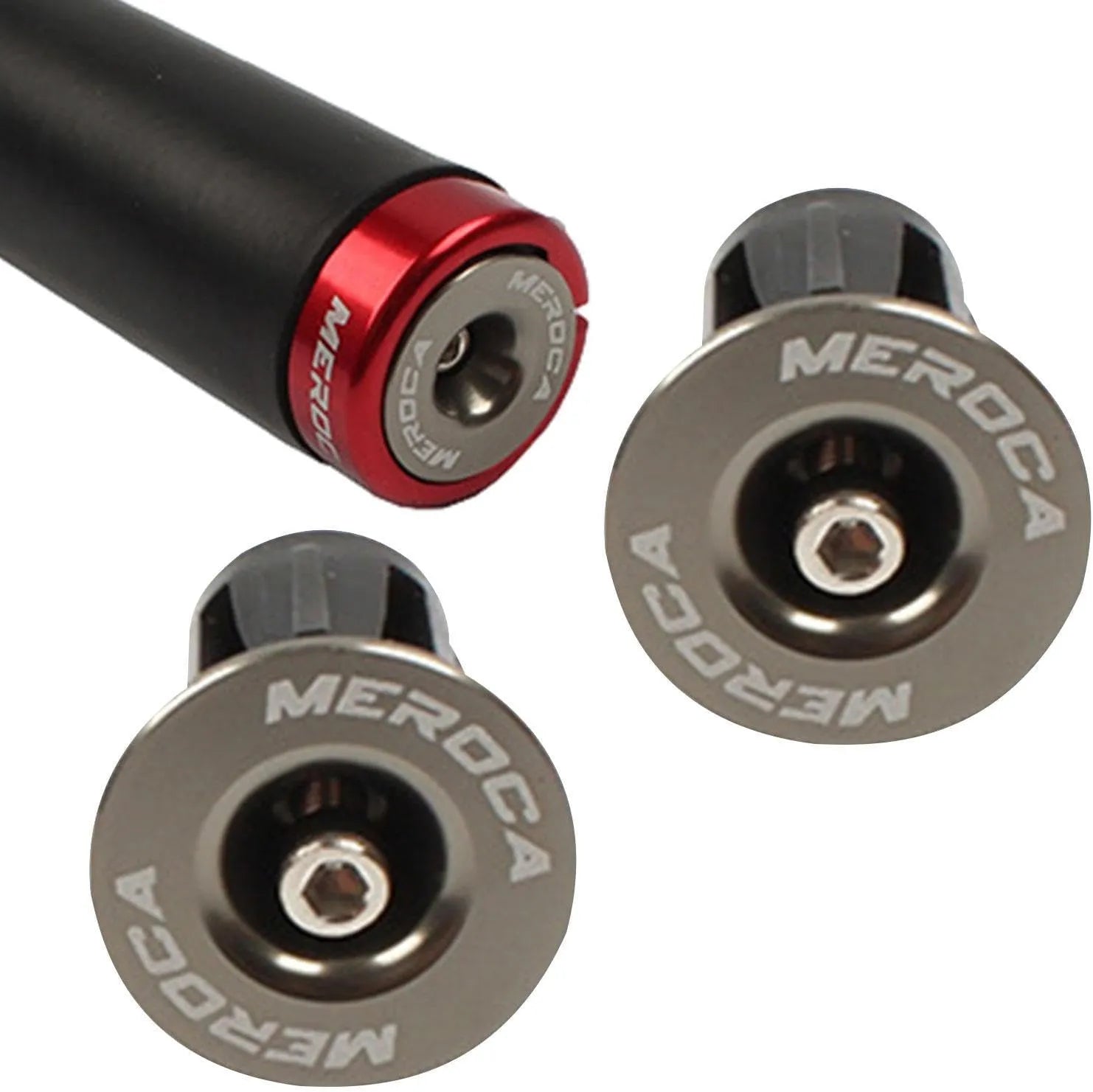 Bouchons de cintre vélo – 22 à 24 mm – Vis M4 – Gris – vue 4