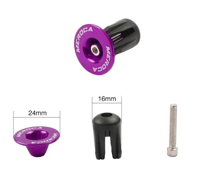 Bouchons de cintre vélo – 22 à 24 mm – Vis M4 – Violet – vue 3