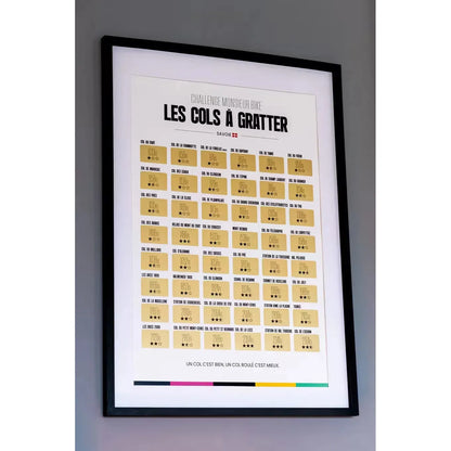cadre Carte des Cols à Gratter – Savoie challenge cyclisme – 48 ascensions à découvrir à vélo - MONSIEURBIKE