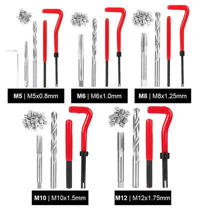 Coffret complet de réparation de filetage – 131 pièces (M5 / M6 / M8 / M10 / M12) – vue 2