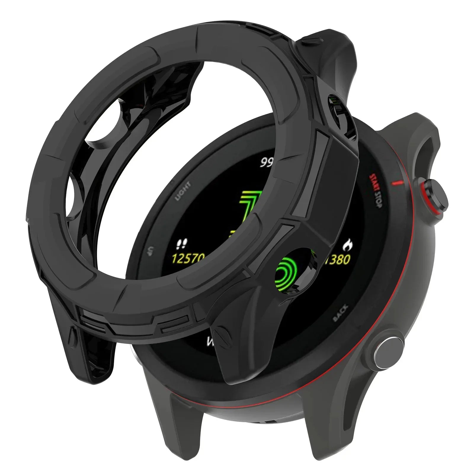 Coque de protection TPU pour Garmin Forerunner 255 – Noir (TPU souple)