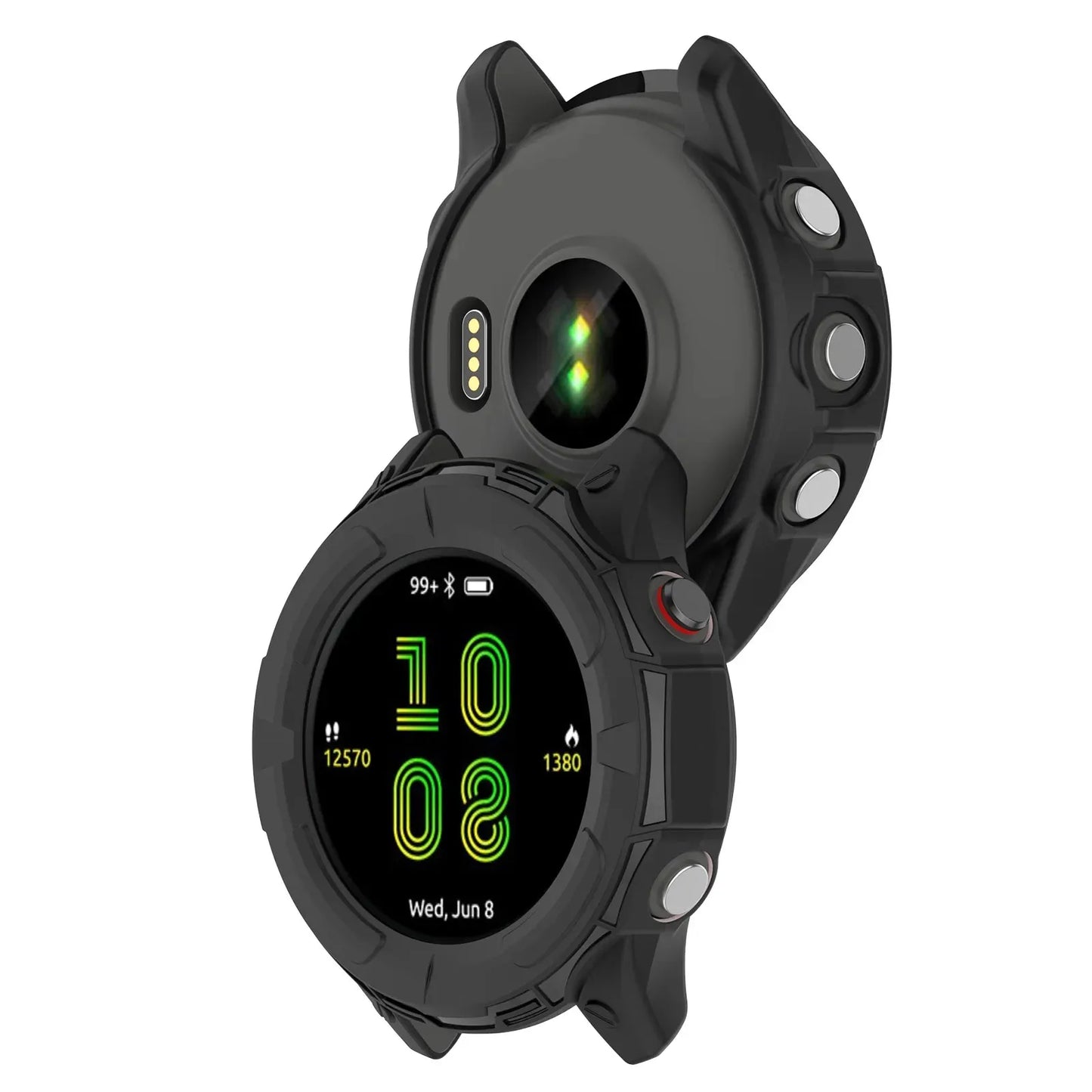 Coque de protection TPU pour Garmin Forerunner 255 – Noir (TPU souple) – vue 6