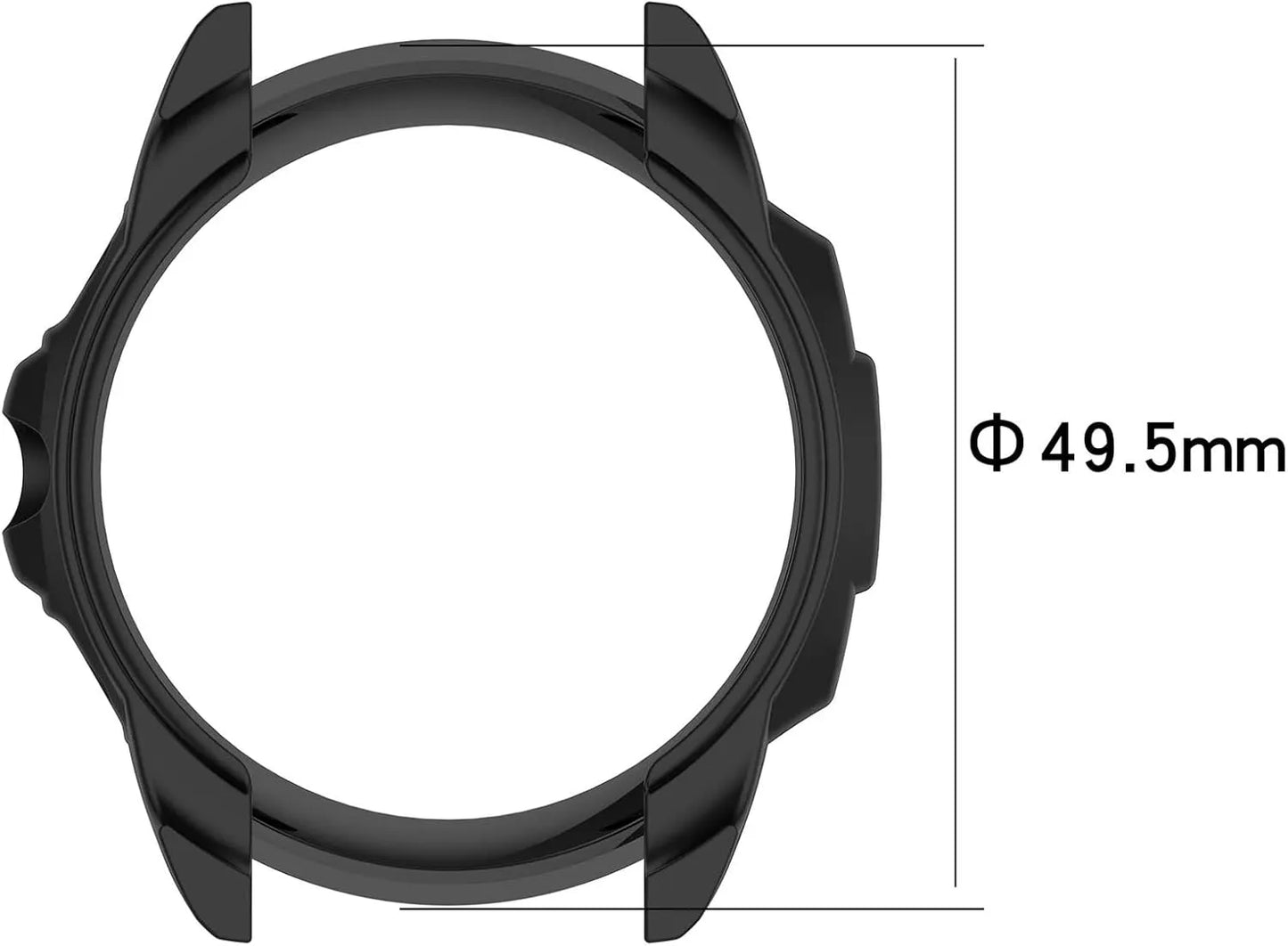 Coque de protection TPU pour Garmin Forerunner 255 – Noir (TPU souple) – vue 7