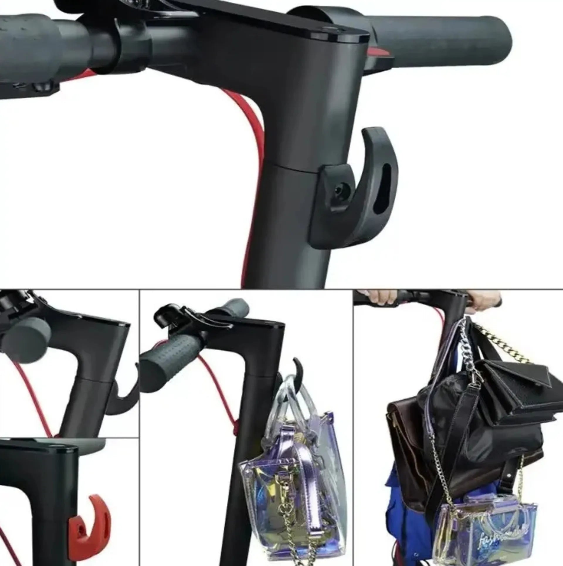 Crochet de transport en nylon haute résistance – Compatible Xiaomi M365 / M187 / Pro / Ninebot ES1 / ES2 – vue 2