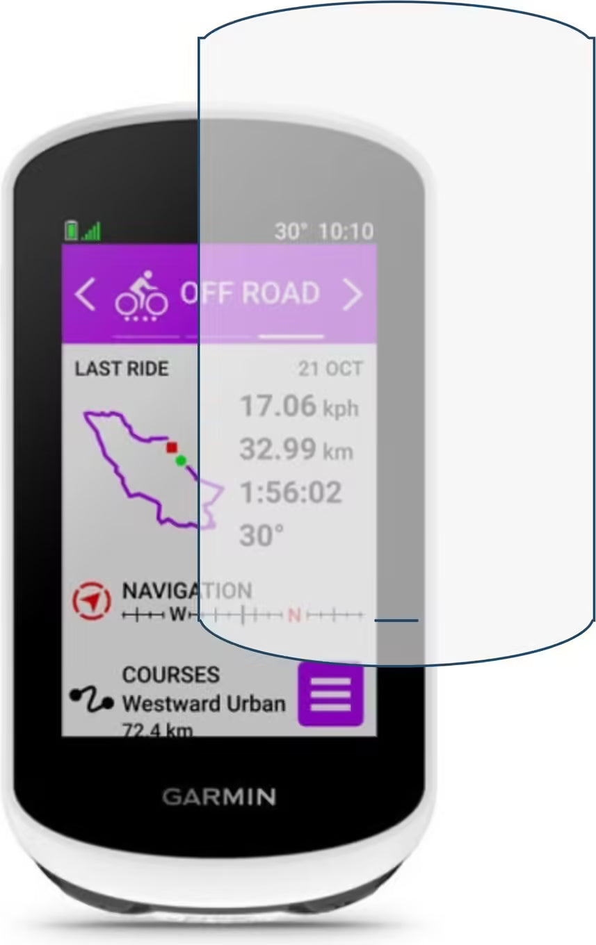 Protections d'écran en verre trempé 9H pour Garmin Edge Explore 2 – Anti-choc &amp; anti-rayure