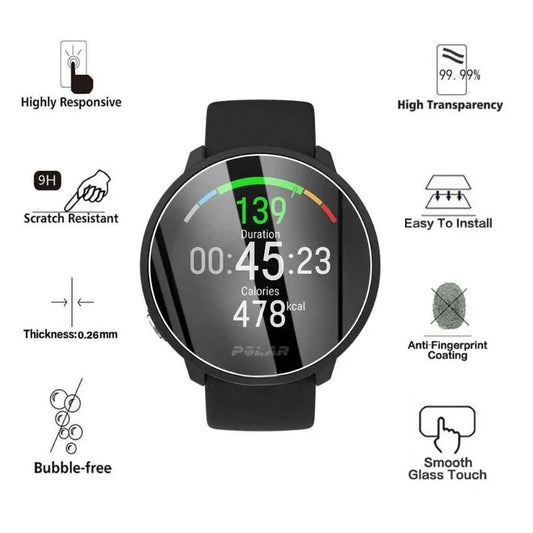 Ecran de protection en verre trempé pour Polar Ignite V2 – Haute résistance et clarté maximale