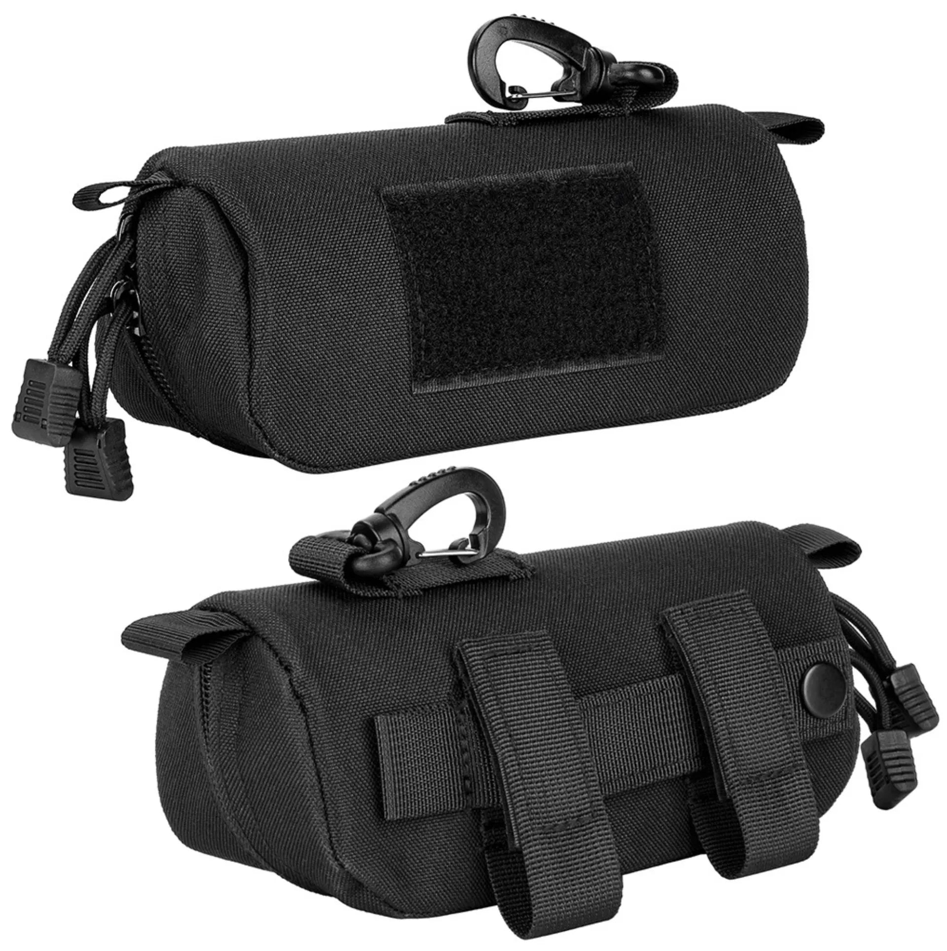 Étui tactique lunettes semi-rigide - Molle + clip mousqueton - protection anti-écrasement