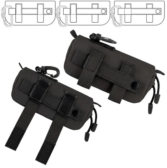 Étui tactique lunettes semi-rigide - Molle + clip mousqueton - protection anti-écrasement