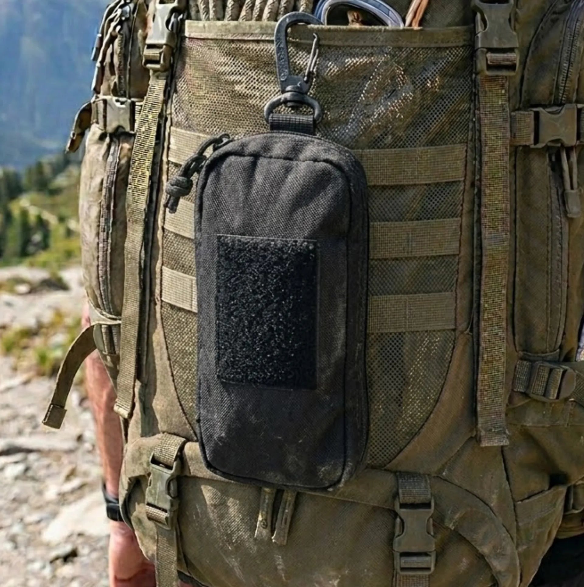 Étui tactique lunettes semi-rigide - Molle + clip mousqueton - protection anti-écrasement – vue 5