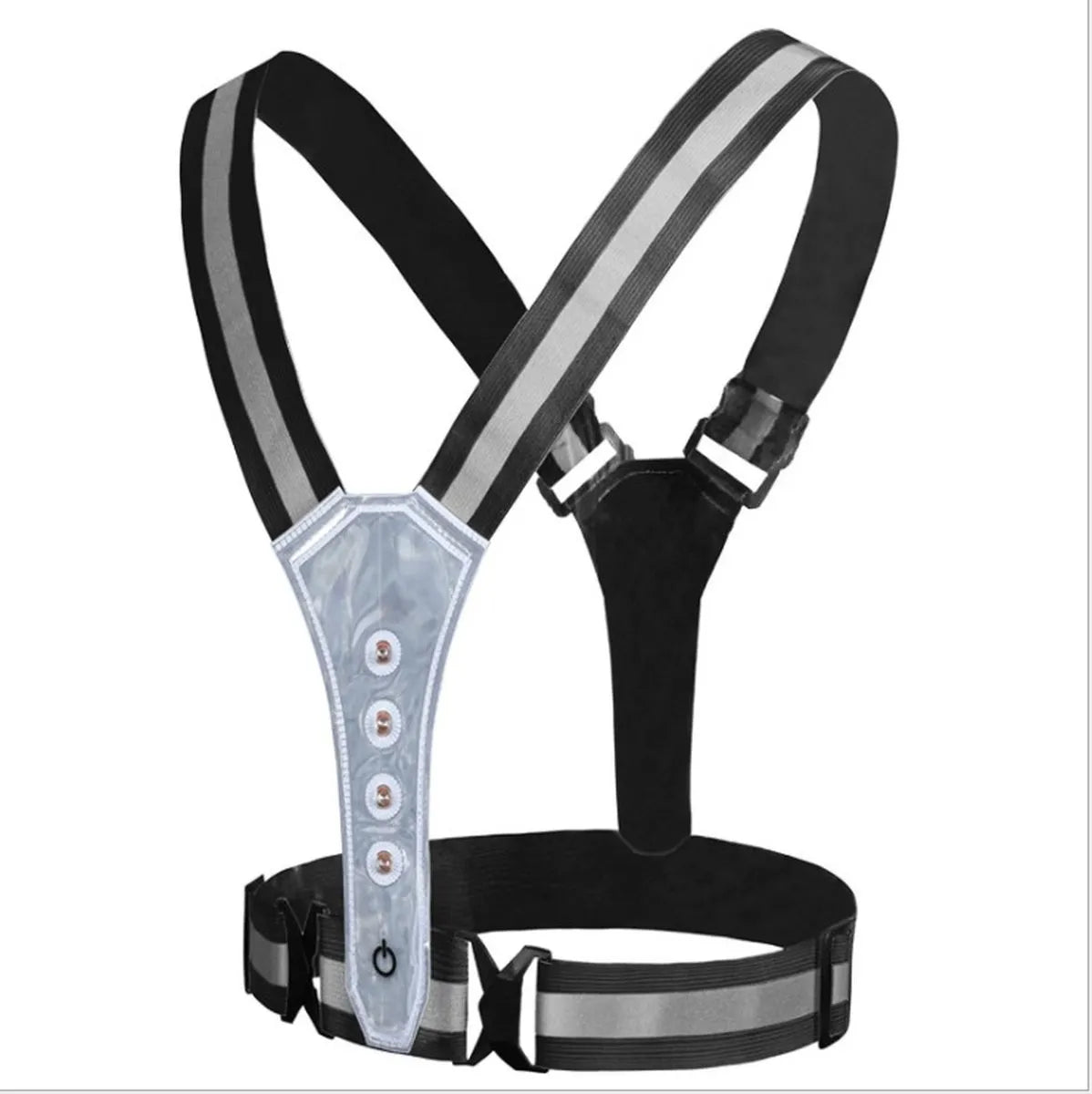 Gilet de sécurité LED haute visibilité – 360° gris réfléchissant – vue 5