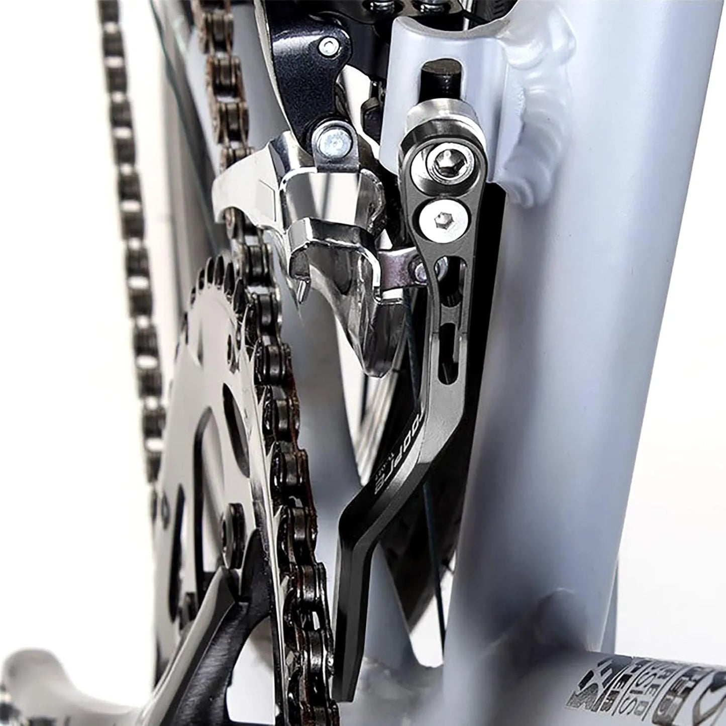 Guide-chaîne anti-déraillement route TOOPRE – Kit avec vis de fixation multi-tailles – vue 2