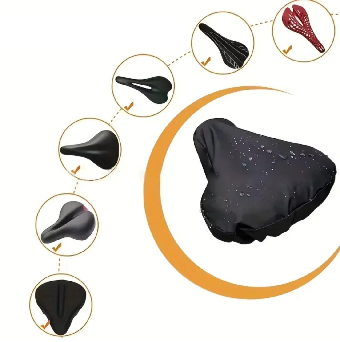Housse de pluie imperméable pour selle de vélo – Protection PVC légère et durable – vue 3