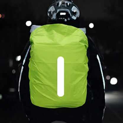Housse de pluie pour sac à dos réfléchissante étanche jaune – vue 2