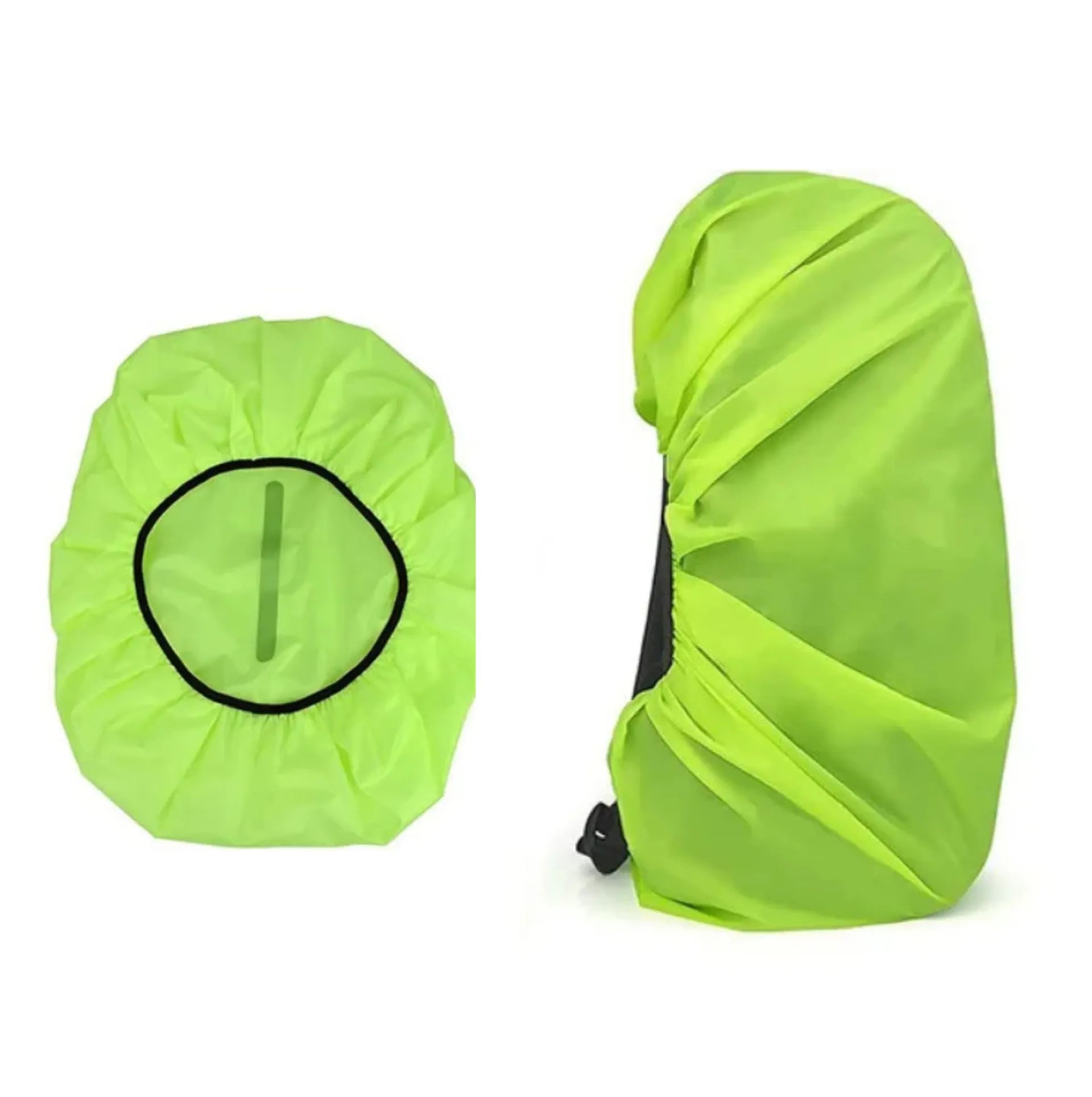 Housse de pluie pour sac à dos réfléchissante étanche jaune – vue 3