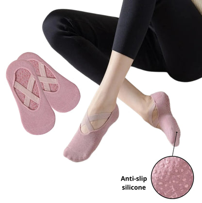 Kit complet Pilates/Fitness-Anneau, bandes élastiques, disques de glisse, mini balle et chaussettes yoga – vue 7