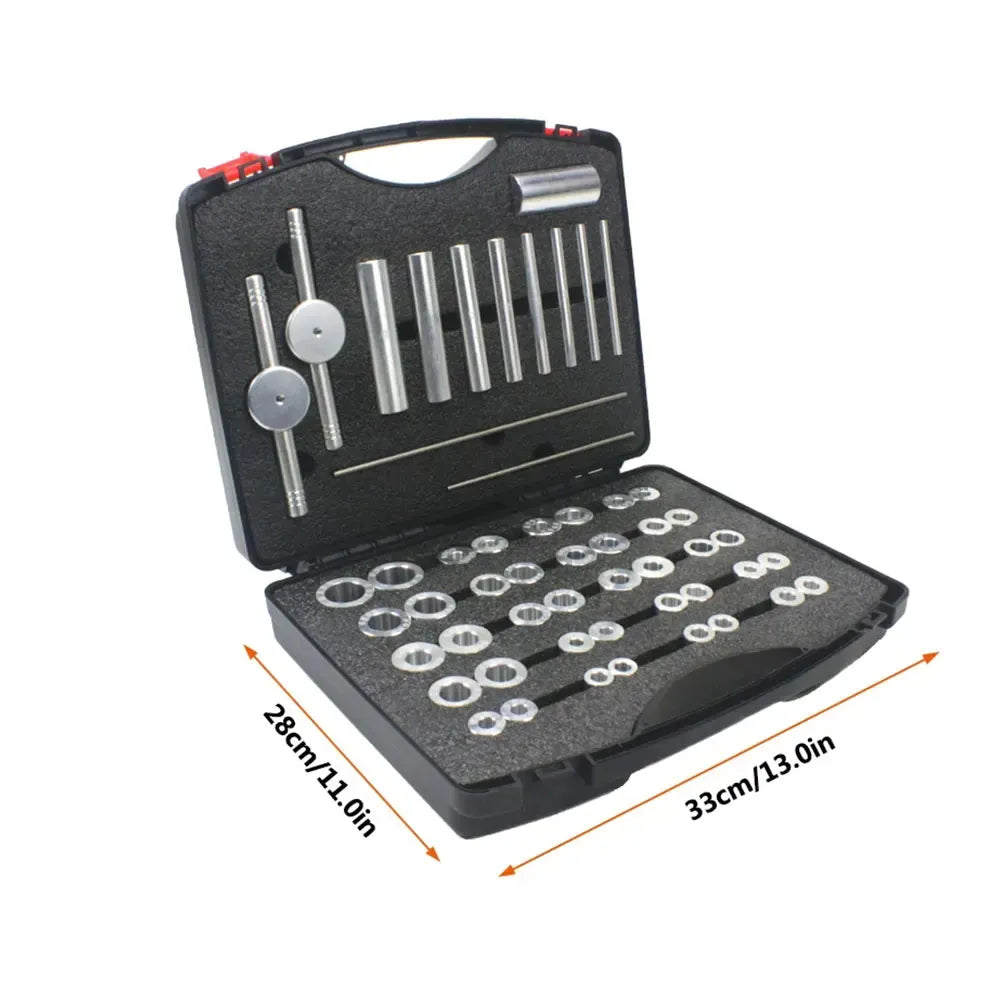 Kit d’installation et d'extraction de roulements de moyeu vélo – 20 paires de blocs + 8 tubes de guidage – vue 3