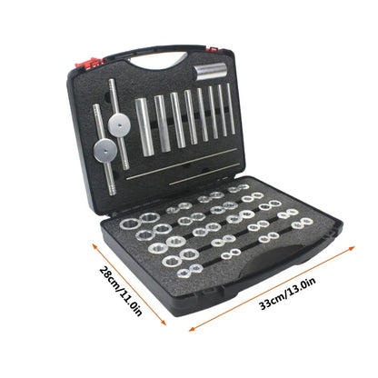 Kit d’installation et d'extraction de roulements de moyeu vélo – 20 paires de blocs + 8 tubes de guidage – vue 3