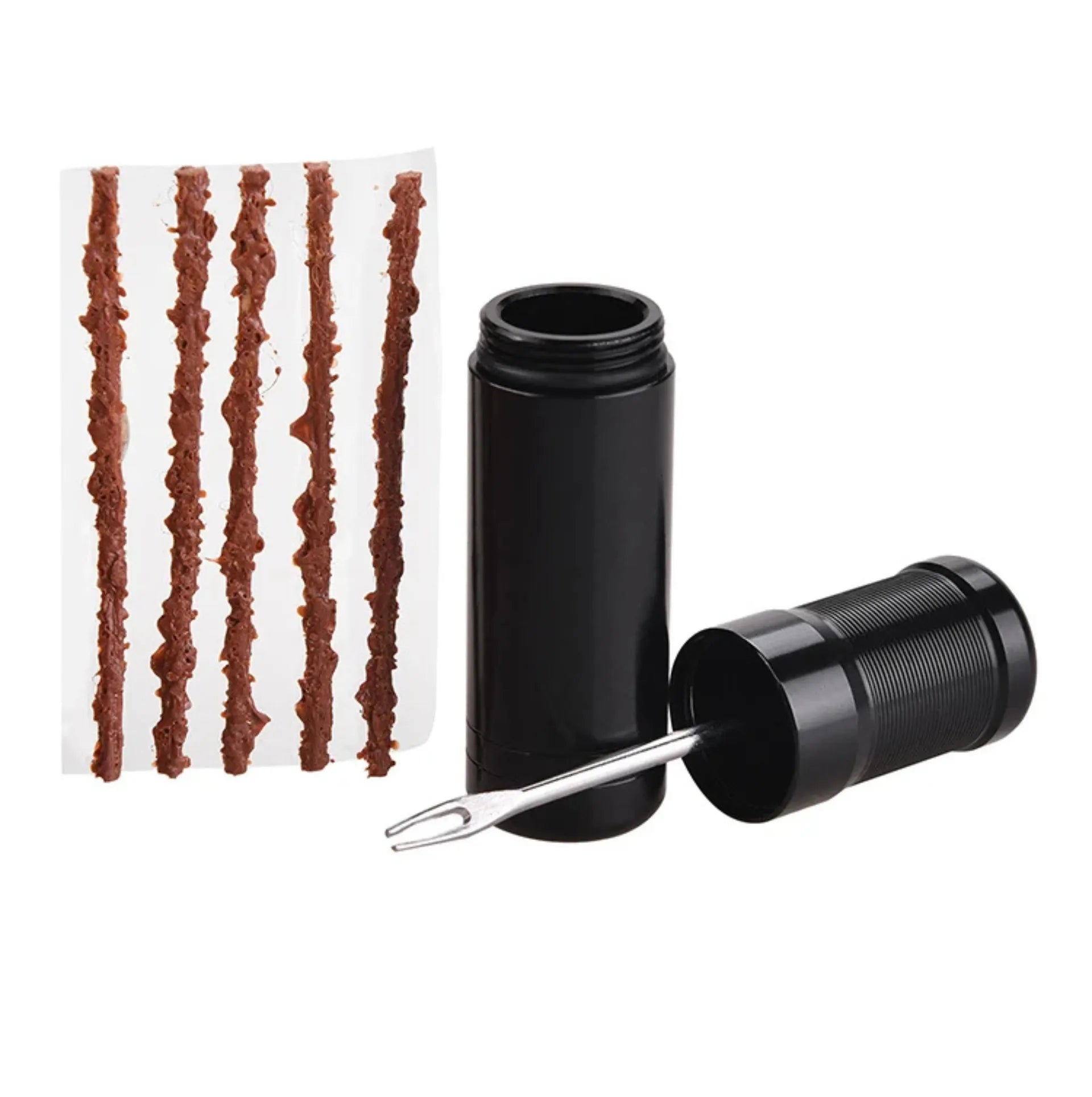 Kit de réparation crevaison tubeless vélo – Outil d’insertion + 5 mèches