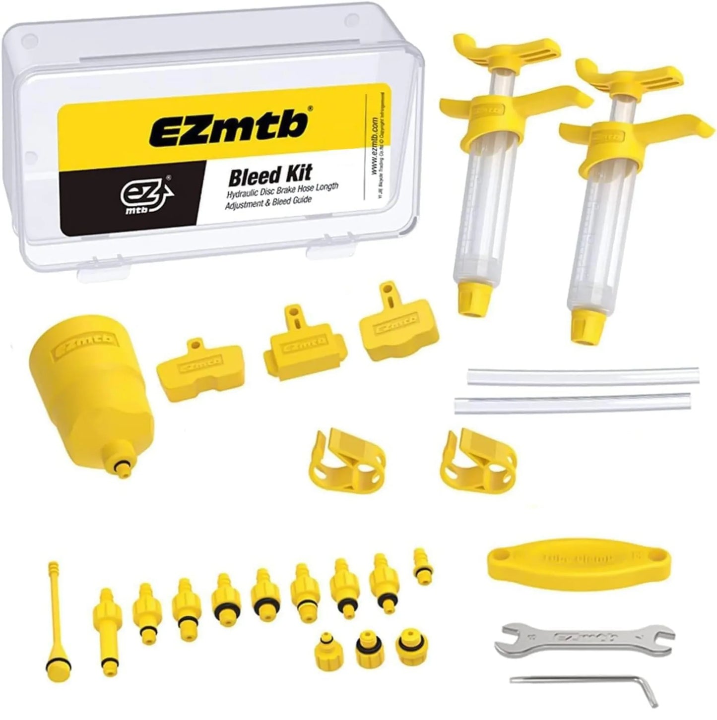 Kit universel de purge de freins vélo – Compatible Shimano/SRAM/Magura/Tektro (bouteille + entonnoir +
