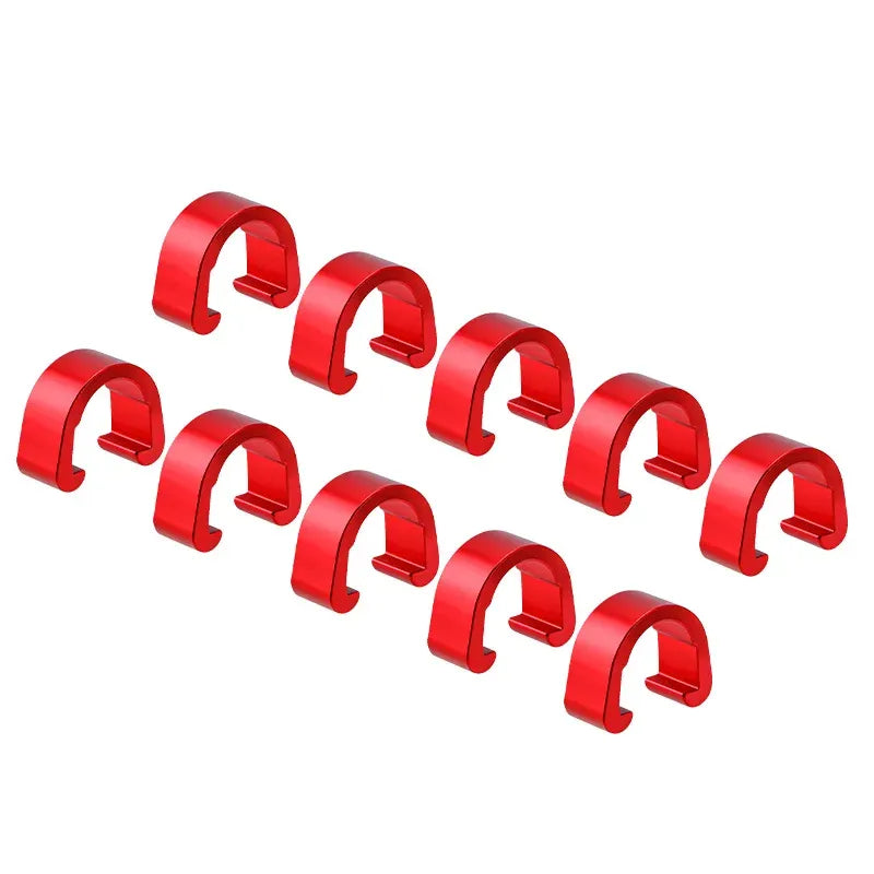Lot de 10 clips de fixation pour gaines et durites – Aluminium – vue 2