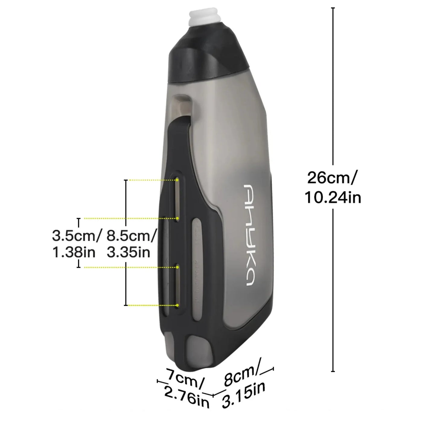 Lot de 2 bidons aérodynamiques vélo 600 ml + porte-bidons – vue 4