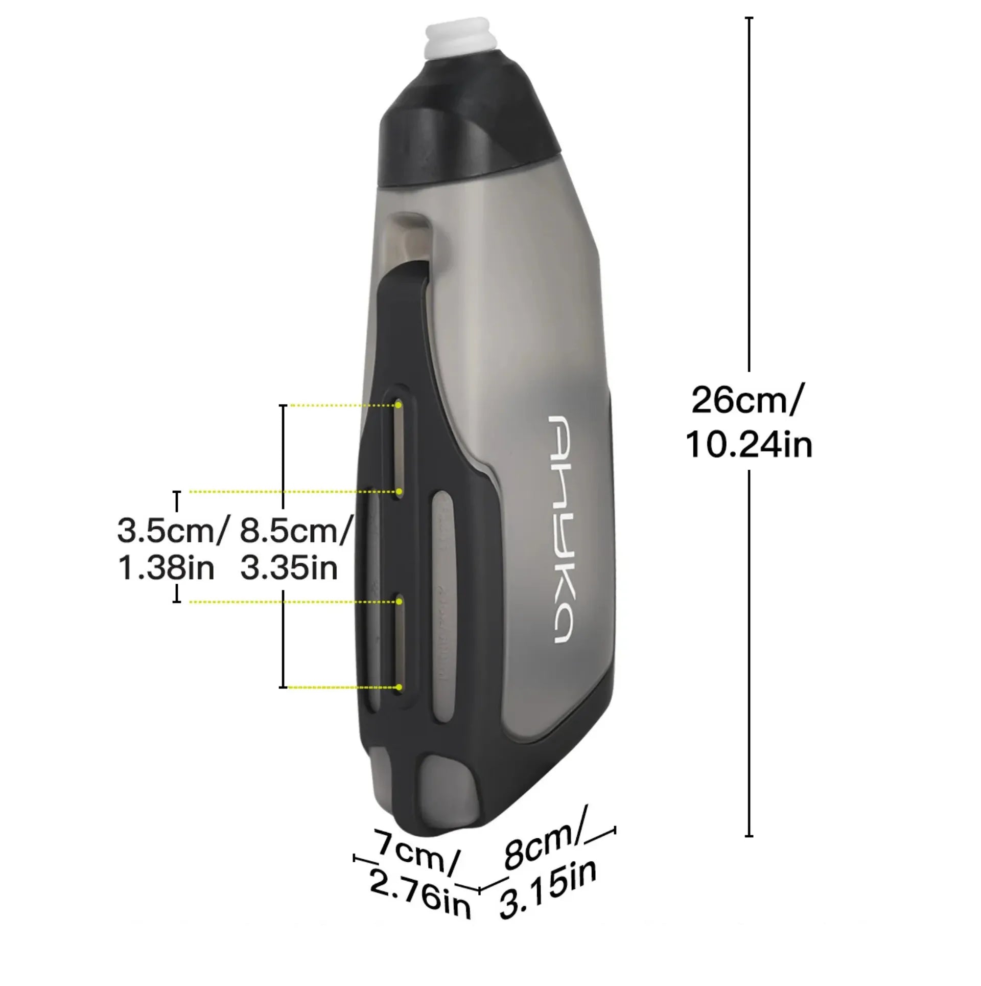 Lot de 2 bidons aérodynamiques vélo 600 ml + porte-bidons – vue 4