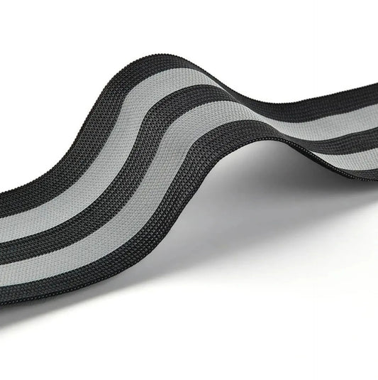 Lot de 2 bracelets réfléchissants noires - Sangles haute visibilité élastiques