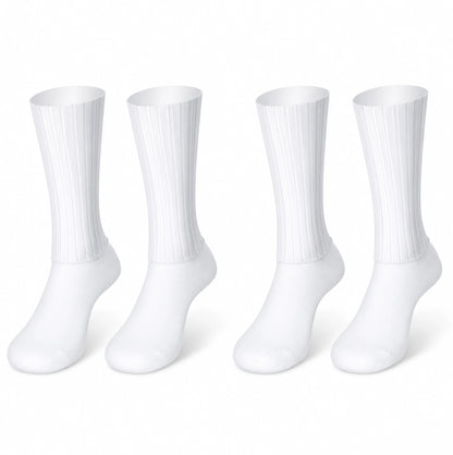 Lot de 2 paires de chaussettes vélo Aero Whiteline – Mi-hautes avec maintien silicone