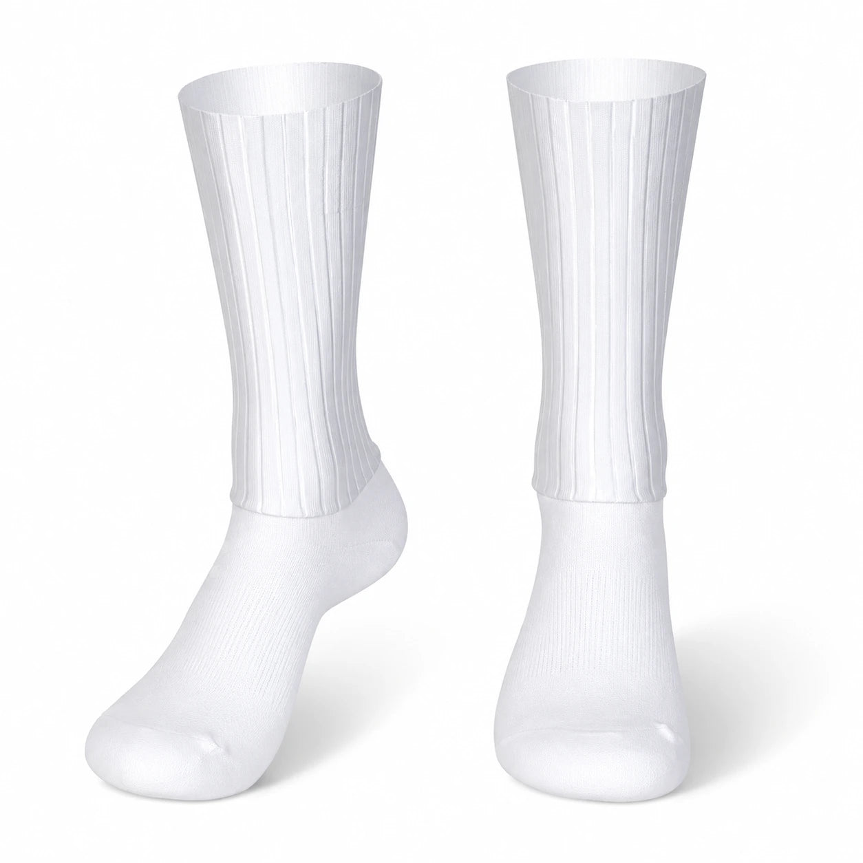 Lot de 2 paires de chaussettes vélo Aero Whiteline – Mi-hautes avec maintien silicone – vue 2