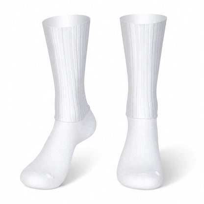 Lot de 2 paires de chaussettes vélo Aero Whiteline – Mi-hautes avec maintien silicone – vue 2