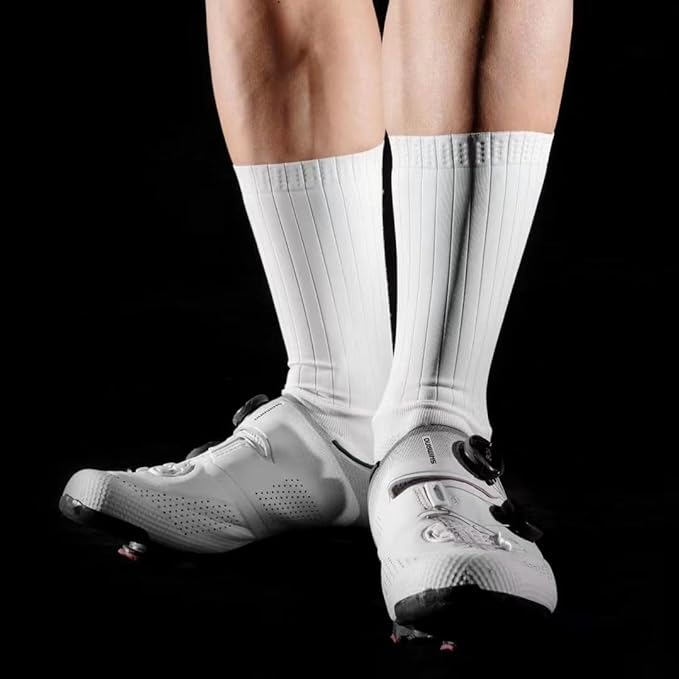 Lot de 2 paires de chaussettes vélo Aero Whiteline – Mi-hautes avec maintien silicone – vue 4
