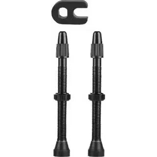 Lot de 2 valves Presta noires Tubeless