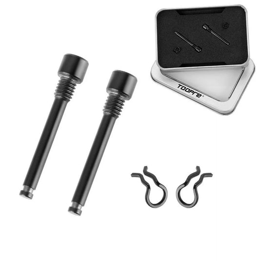 Lot de 2 vis d’étrier de frein M4 en titane TC4 avec circlips Noir – Compatibles Shimano