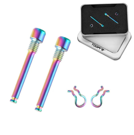 Lot de 2 vis d’étrier de frein M4 en titane TC4 avec circlips Multicolore – Compatibles Shimano