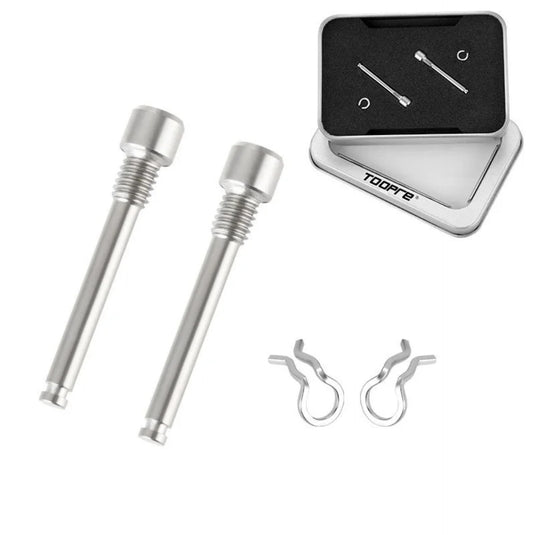 Lot de 2 vis d’étrier de frein M4 en titane TC4 avec circlips argent – Compatibles Shimano