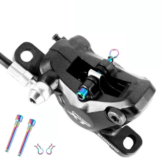Lot de 2 vis d’étrier de frein M4 en titane TC4 avec circlips Multicolore – Compatibles Shimano