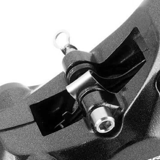 Lot de 2 vis d’étrier de frein M4 en titane TC4 avec circlips argent – Compatibles Shimano