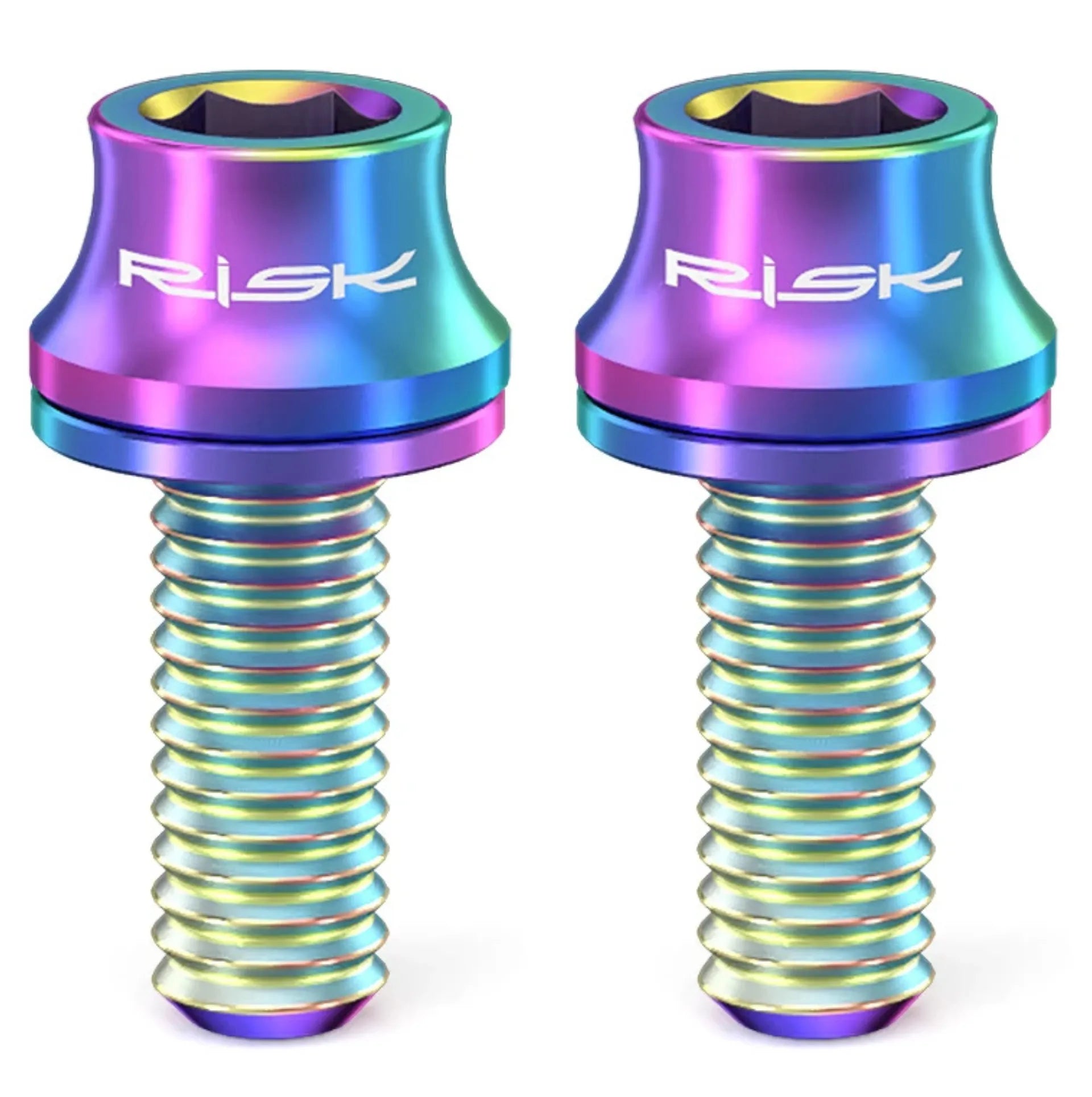 Lot de 2 vis de fixation pour porte-bidon vélo – Titane TC4 M5×12 mm multicolores