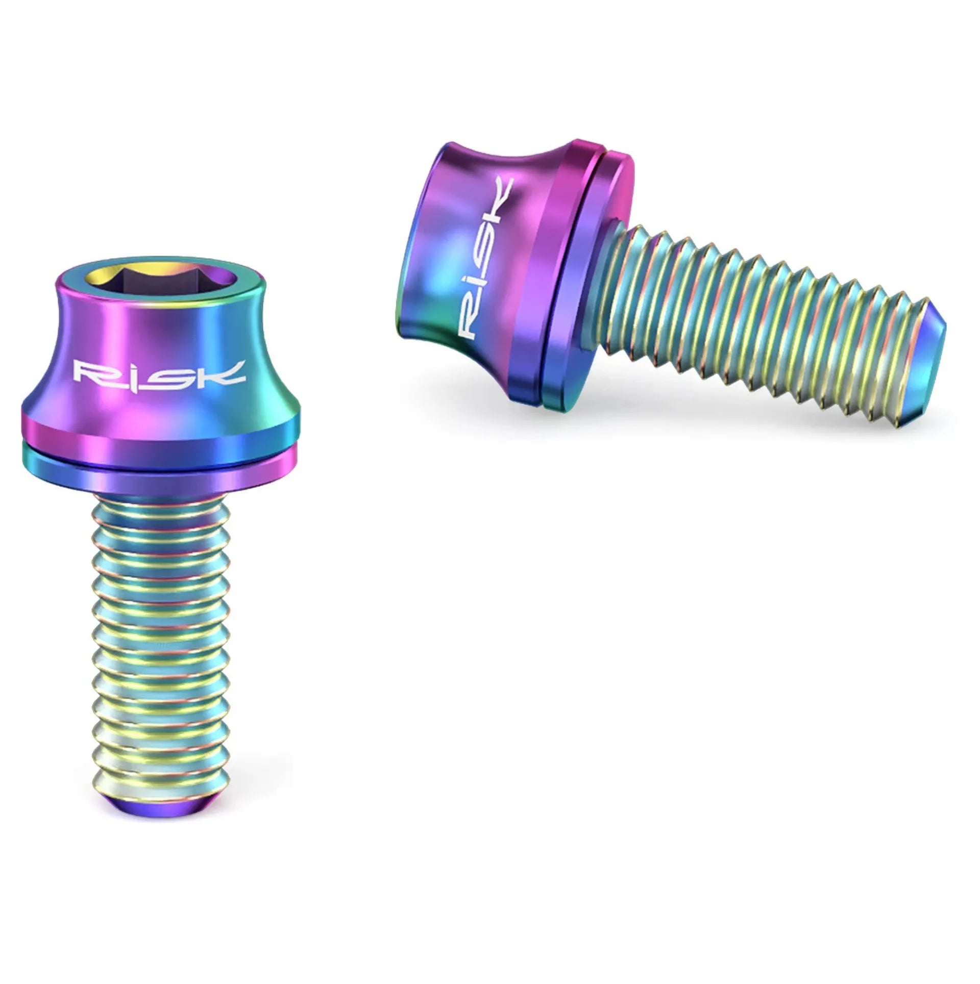 Lot de 2 vis de fixation pour porte-bidon vélo – Titane TC4 M5×12 mm multicolores – vue 3
