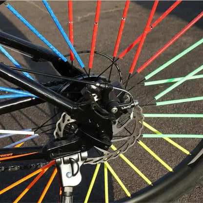 Lot de 24 tubes réfléchissants Multicolore pour rayons de vélo – vue 5