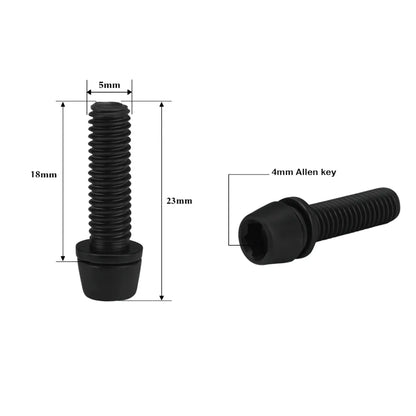 Lot de 6 vis de potence/guidon vélo – Acier allié 10B21 M5 noir – vue 4