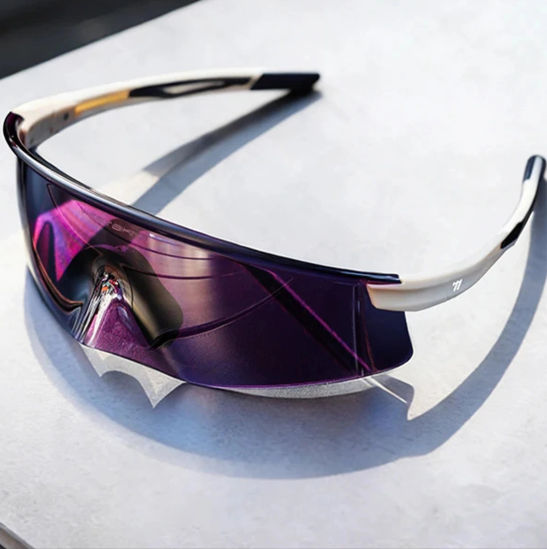 Lunettes de cyclisme WEST BIKING HD Coated – UV400 – Écran panoramique Violet – vue 3