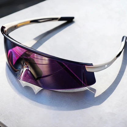 Lunettes de cyclisme WEST BIKING HD Coated – UV400 – Écran panoramique Violet – vue 3