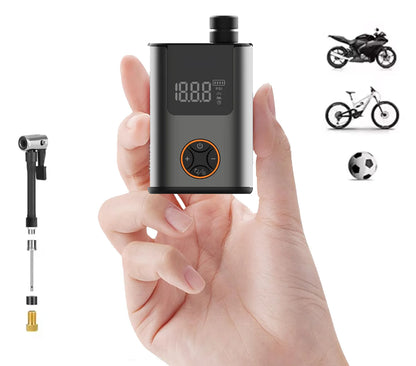 Mini compresseur électrique /Pompe électrique vélo 150 PSI - 600 mAh - écran LCD – vue 7