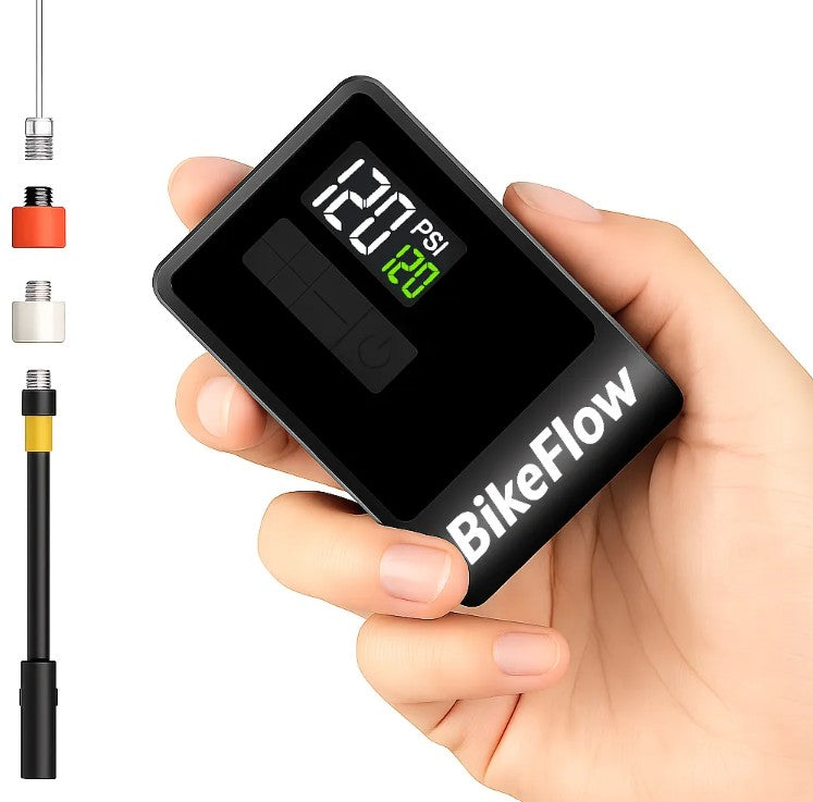 Mini Pompe à Vélo Mini compresseur avec indicateur de pression - - Électrique Portable Rechargeable