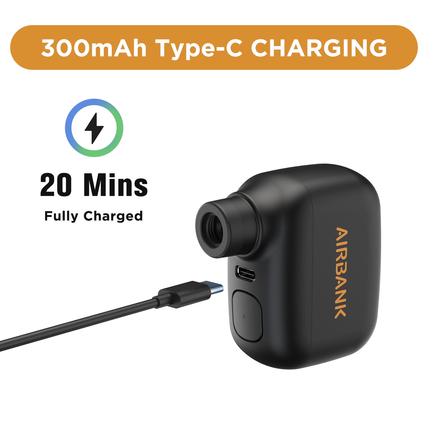 Mini Pompe à Vélo Portable Rechargeable - 100 PSI, Type-C, Compatible Schrader et Presta