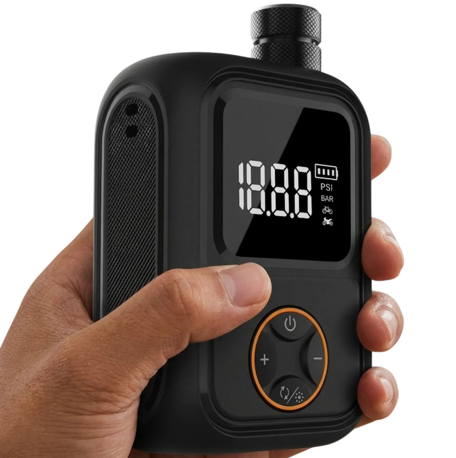 Mini pompe/compresseur électrique vélo intelligente – 150 PSI – écran digital – USB-C – auto-stop